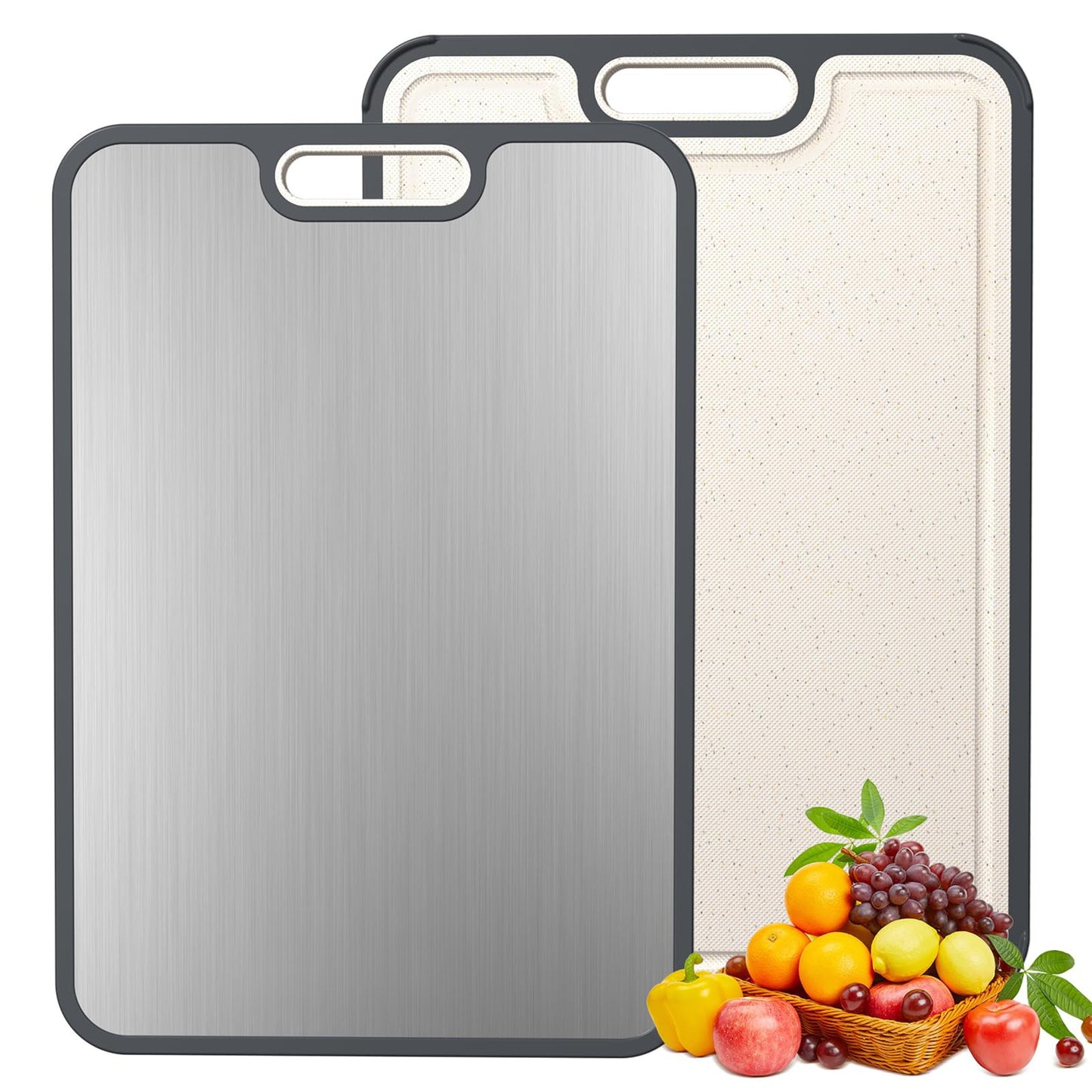 Pure titanium double sided cutting board for fruits vegetables and meat in Lebanon