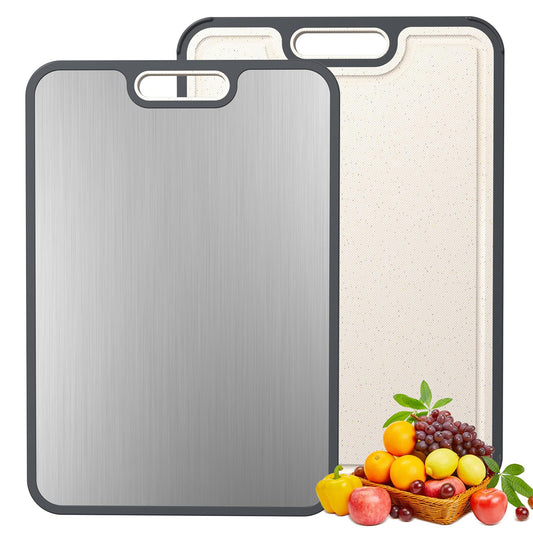 Pure titanium double sided cutting board for fruits vegetables and meat in Lebanon